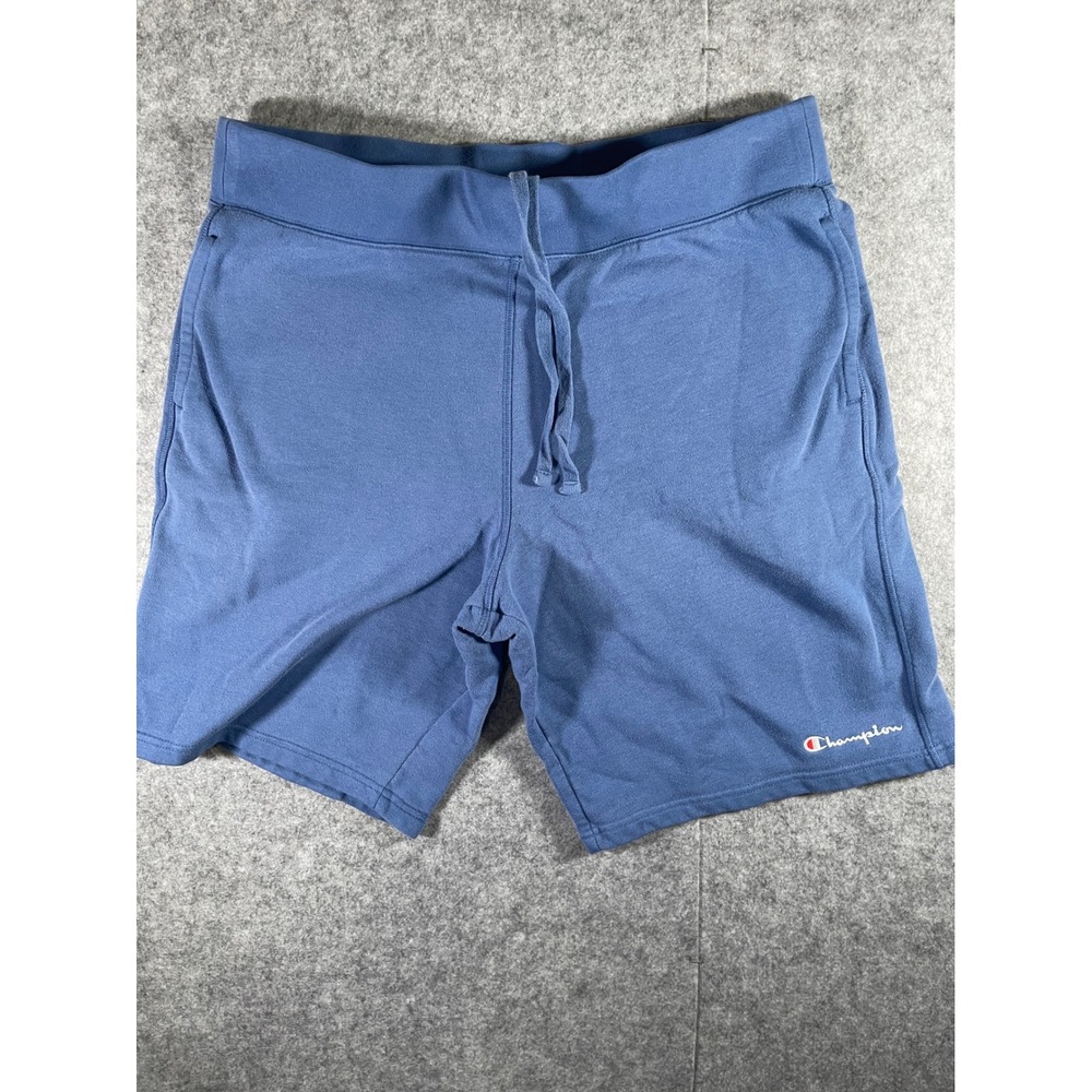 Champion Blue French Terry Sweat Shorts Mens XL Drawstring Pockets 1368325